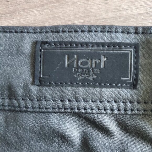 Nordstrom Hart Denim Metallic Black Pant Size 27 - Picture 3 of 5